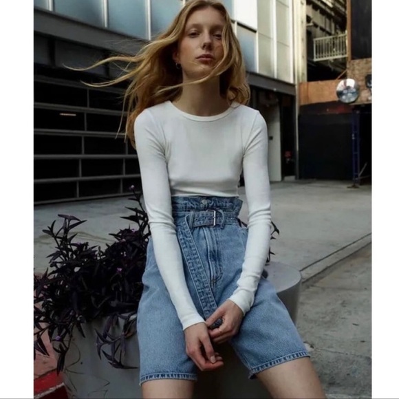 NWT AGOLDE x REVOLVE Black Reworked 90s Short Cinched Waist in Pave, Size 31 - Picture 7 of 11